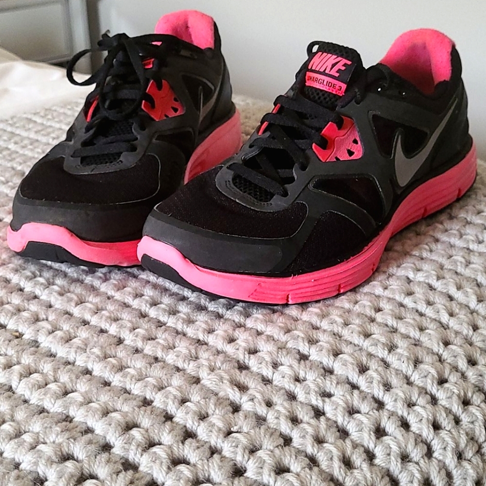 Women's Nike LunarGlide 3 pink black gray